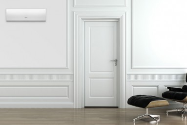 Toepassing witte, rechthoekige hoog-aan-de-wandairco ASD R410A in appartement